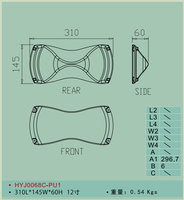 Pièces de haut-parleur pour subwoofer et accessoires de haut-parleur gamme complète 10 pouces 12 pouces line array haut-parleur support gréement kit