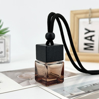Diffuseur d'huiles essentielles pour voiture, flacon de parfum miniature de luxe, 8 ml, pendentif en verre dégradé, pour l'intérieur de la voiture