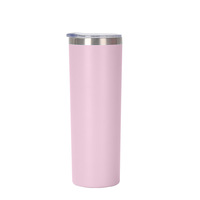 Vaso Térmico Delgado de 20oz para Sublimación, Acero Inoxidable 304 en el Interior, Doble Pared con Aislamiento al Vacío, Tapa Transparente, 6-12 Horas