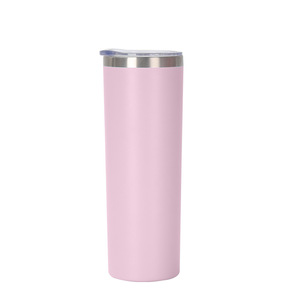 Gobelet isotherme droit et fin de 20 oz pour sublimation, en acier inoxydable 304, avec couvercle transparent - Product Image 6