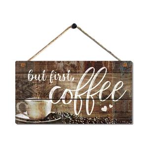 Vintage en bois mais premier café tenture murale Art Plaque signes pour cuisine café décor - Product Image 1