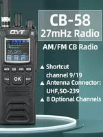 QYT CB58 Radio CB Genggam Transceiver 26.965 hingga 27.405MHz AM/FM Radio Dua Arah L660