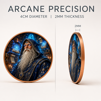 Pièce Commémorative Magique Mystique - Pièce d'Art en Cuivre de 40 mm - Pièce Magique d'Archi-Mage pour Cadeau et Décoration