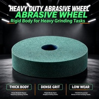 Meule abrasive en carbure de silicium vert à liant céramique, haute affûtation, grain 46/60/80 pour métaux non ferreux/ferreux, vente en gros usine