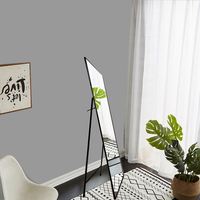 Miroir sur pied moderne sur mesure en alliage d'aluminium, grand format, pleine longueur, de haute qualité, épaissi, pour la décoration contemporaine du salon