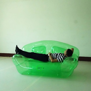 OEM/ODM PVC <b>Inflatable</b> Transparent <b>Sofa</b> 2 Person <b>Inflatable</b> Couch Blow up Chair - Product Image 3