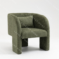 Fauteuil moderne contemporain en bois massif vert contreplaqué, vente chaude, fauteuil d'appoint pour salon, fauteuil de détente vert pour la maison