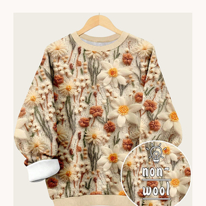 Sweat-shirt à col rond pour femme, nouvelle collection automne-hiver, grande taille, imprimé en relief 3D, ample, décontracté, pull-over - Product Image 3