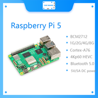 Raspberry Pi 5 Original Oficial, Cortex-A76, Linux, 4GB/8GB, Placa Arm, Programación en Python, PCIe, Gigabit Ethernet, USB3.0, para Desarrolladores