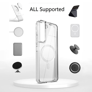 Étui magnétique pour <span class=keywords><strong>Samsung</strong></span> <span class=keywords><strong>Galaxy</strong></span> S22 ultra, charge sans fil, étui transparent pour téléphone <span class=keywords><strong>Samsung</strong></span> S22 S23 S24 Plus S25 S26 Ultra - Product Image 2