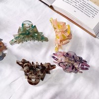 Pince à cheveux vintage douce en acétate de haute qualité, faite à la main, style français, pour chignon arrière, accessoire capillaire
