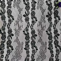 ERKOUMI 150cm Dentelle en nylon délicate pour cils, dentelle Chantilly noire à bord festonné simple pour l'ornementage quotidien des vêtements féminins