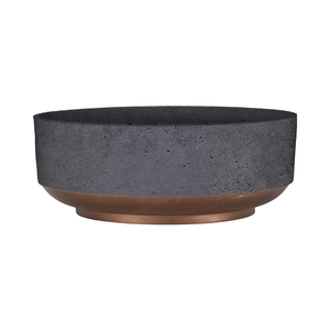 Grand <span class=keywords><strong>pot</strong></span> à succulentes moderne de 8 pouces, <span class=keywords><strong>pot</strong></span> de fleurs <span class=keywords><strong>en</strong></span> plastique pour bureau d'intérieur avec drainage, base <span class=keywords><strong>en</strong></span> faux béton de couleur cuivre - Product Image 1