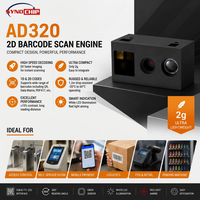 Module de scanner de codes-barres 1D/2D QR intégré AD320, moteur de lecture CMOS USB TTL 232 haute vitesse pour kiosque, TPV, contrôle d'accès, armoire - En stock