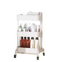 Chariot de rangement de cuisine à 3/4 niveaux Chariot organisateur en métal avec chariot à trois couches