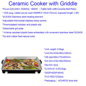 Grill <span class=keywords><strong>Raclette</strong></span> Coréen Certifié ETL Prise US Barbecue Électrique Intérieur Plaque Antiadhésive PTFE Conception Détachable 1800W - Product Image 5