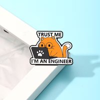 Pin Lencana Logam Hewan Kartun dengan Slogan Keren