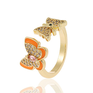 Anello a Farfalla Regolabile per Donne, Anello Aperto Trendy, Gioiello da Dito alla Moda - Product Image 5