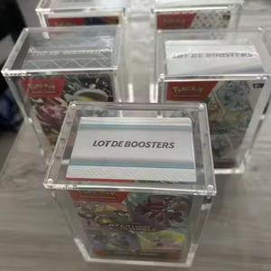 Tùy Chỉnh 151 Booster Bó <span class=keywords><strong>Acrylic</strong></span> Trường Hợp Từ Hiển Thị Hàng Đầu Hộp Cho Scarlet Và Tím 151 Booster Bó Bảo Vệ Cho Pokemon - Product Image 4