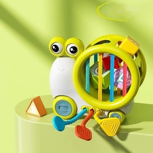 Jouet éducatif pour bébé : escargot de dessin animé à tirer, jeu d'apprentissage et de rembourrage, jouet amusant pour enfants - Product Image 1