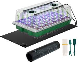 BAVA LED élèvent le kit hydroponique de germination de plante 40 cellules plateaux de démarrage de <span class=keywords><strong>semis</strong></span> avec tapis <span class=keywords><strong>chauffant</strong></span> de contrôleur de thermostat numérique - Product Image 6