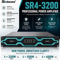 D Sınıfı 4 Kanal 3200W D Sınıfı Güç Amplifikatörü Profesyonel Dijital Ses Amplifikatörü