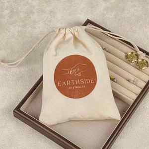 Full Screen Printed <b>White</b> Cotton Dust <b>Bag</b> for Shopping Travel Soild Cotton Fabric Shoe Clothes Packing Pouch - Product Image 1