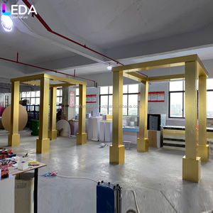 LEDA Heavy Duty Ironwork <b>Gold</b> Wedding Backdrop Chuppah Indian Wedding Mandap for Event <b>Party</b> <b>Decor</b> - Product Image 1