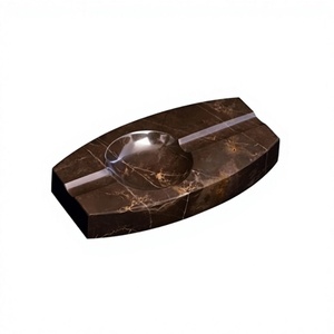 Cendrier de fumage de conception admirable en cendrier de couleur marron marbré Cendrier de taille et de forme personnalisées en vrac - Product Image 1