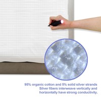 Drap de lit de mise à la terre en coton organique de haute qualité Fibres conductrices en argent pur Antibactérien antistatique Améliore les hôpitaux