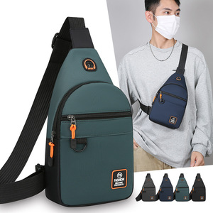 Men's Chest <b>Bag</b> Nylon Multi Layer Durable Crossbody <b>Bag</b> For Everyday Travel Casual Use - Product Image 1