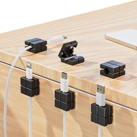 Organisateur magnétique de câbles de données pour voiture et bureau, clip de fixation pour câble de charge de téléphone portable, boucle de fixation minimaliste pour gadgets, style Rubik's