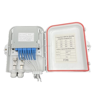 8 lõi sợi quang hộp phân phối treo tường 8 <span class=keywords><strong>PLC</strong></span> Splitter sợi hộp phân phối FTTH không thấm nước sợi quang Hộp thiết bị đầu cuối - Product Image 1