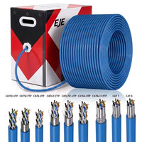 Câbles Ethernet Cat7 de haute qualité pour extérieur/intérieur, Cat 7 F/FTP 24AWG 23AWG LSZH PVC Lan Network, 305 mètres, 1000 pieds, S/FTP