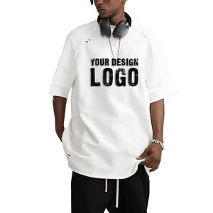 Camiseta de Hombre de Moda Casual Vintage, Holgada, de Media Manga, Estilo Urbano, Hombros Caídos, Lavada, Batik, Talla Grande - Product Image 4