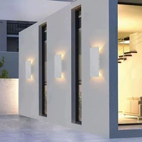 Applique murale longue et simple pour couloir, escalier, pilier, décoration murale de fond, lampe murale extérieure IP65 étanche