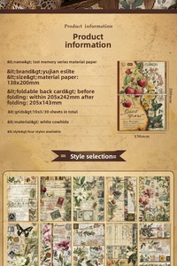 Papel Retro Blanco de la Serie Ji Yu Jian Eslite Lost Memory - Material Base para Libretas DIY - Product Image 6