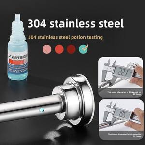 Tringle télescopique <span class=keywords><strong>extensible</strong></span> réglable pour vêtements, serviettes <span class=keywords><strong>de</strong></span> <span class=keywords><strong>douche</strong></span>, rideau à <span class=keywords><strong>ressort</strong></span> en acier inoxydable, tiges chargées - Product Image 4