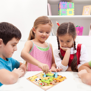Giocattoli per Bambini, Blocchi di Costruzione <span class=keywords><strong>in</strong></span> <span class=keywords><strong>Legno</strong></span> a Forma di Animali della Foresta, <span class=keywords><strong>Giochi</strong></span> Educativi Creativi per l'Assemblaggio - Product Image 3