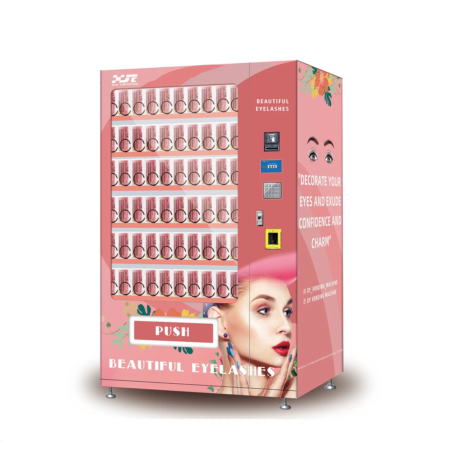XY-DRE-10C النساء الفتيات الوردي العين لاش آلة بيع ل كاذبة جلدة