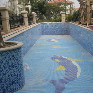 Bơi Thiết Kế Nổi Bật Cá Heo Gốm Pha Lê Khảm Gạch Bể Bơi Khảm - Product Image 4