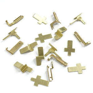 Hot Sale Custom Stamping Flat Connector Manufacturer Copper Brass Small Battery <strong>Terminal</strong> Tabs With Nickel Plating - Product Image 4