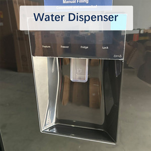 Commercio all'ingrosso della fabbrica porte di vetro temperato fianco a fianco di grande capacità porte doppie con distributore di acqua <span class=keywords><strong>frigo</strong></span> frigorifero - Product Image 2