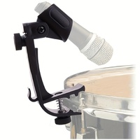 Support de microphone réglable pour instrument à percussion, fixation sécurisée sur le rebord des fûts, support antichoc pour micro, pince de fixation
