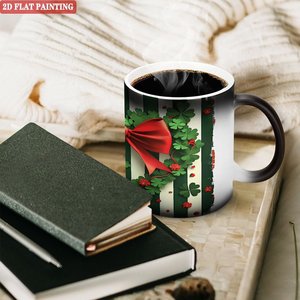 <b>Camping</b> <b>Hiking</b> Drink Mug 11oz Frosted Black Ceramic Heat Sensitive Magic Cup - Product Image 3