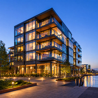 Edificio de Apartamentos Prefabricados de Gran Altura y Múltiples Pisos, Estructura de Acero Moderna Galvanizada, Apartamentos de Estructura Prefabricada