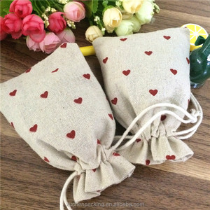 Kích thước nhỏ mini tùy chỉnh Handmade Dây Rút tự nhiên đay Linen Túi Quà Tặng - Product Image 2