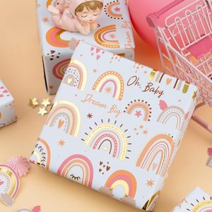 Papel de Regalo Arcoíris Boho con Lámina Dorada, 47.23 Pies Cuadrados, Ecológico, para Cumpleaños, San Valentín, Día de la Madre, Graduación, Boda - Product Image 5