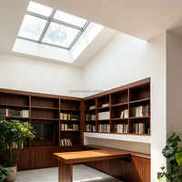 Pare-soleil vertical intégré, lucarne modulaire à commande automatique intelligente avec drainage, pour éclairage de sous-sol, escalier, villa, véranda, en GFRP