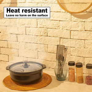 Posavasos de placa de agua de Jacinto redondo ecológico trenzado clásico Cargador Eco-Mats y almohadillas - Product Image 5